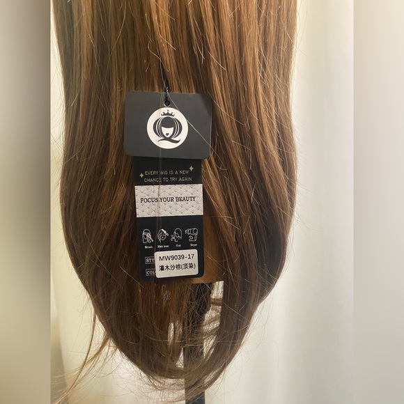 QUEEN OF SPARKLES Chestnut Brown With Copper Highlights Wig - Picture 4 of 7